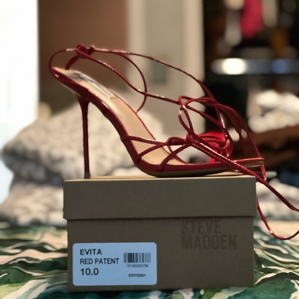 Steve Madden Red Lace Up Heels